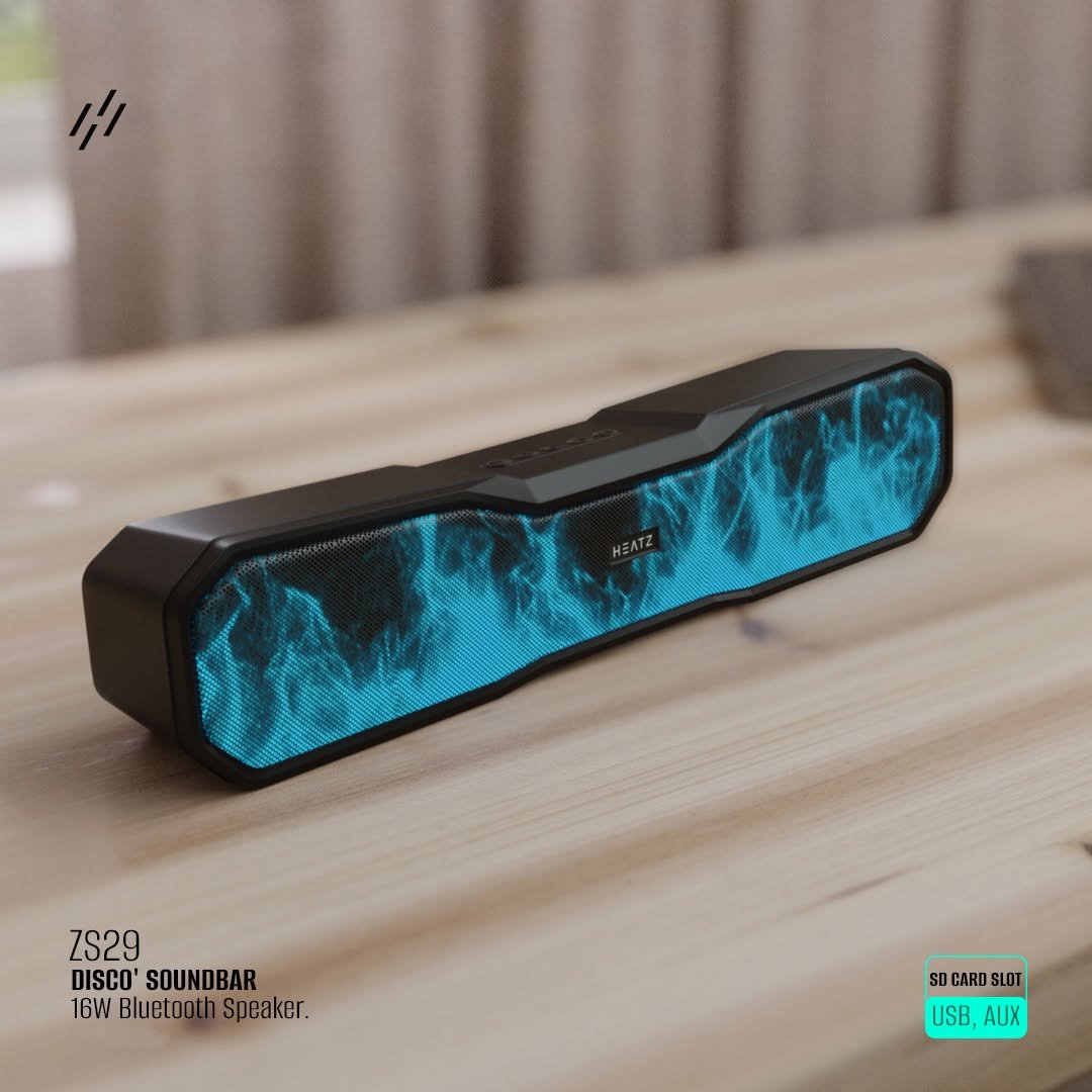 Heatz ZS29 Disco Soundbar 16W Bluetooth RGB Speaker - ZS29
